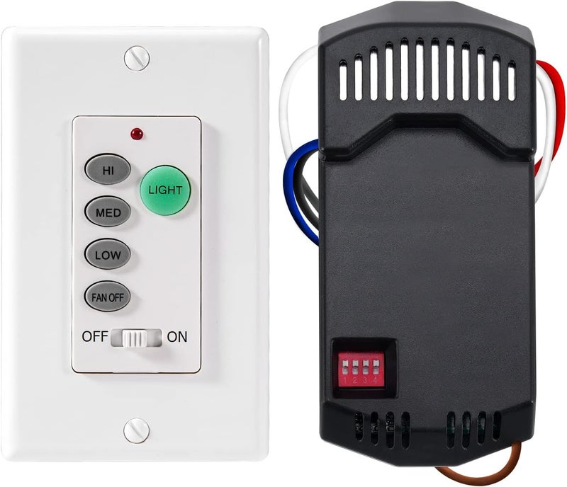 Humpptom Universal Ceiling Fan Remote Control, Ceiling Fan Wall Switch UC9050T, UC9050T Ceiling Fan Wall Remote Control Compatible with Hampton Bay Harbor Breeze Hunter - Image 1